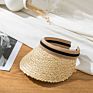 Adult Empty Top Visor Beach Hat Sun Shading Sports Simple Straw Caps For
