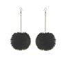 Autumn and Long Dangle Earrings Fluffy Pom Pom Earrings for Women