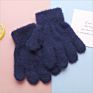 Autumn and Plush Knitted Gloves Solid Color Fleece-Lined Thickened Children's Gloves