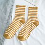 Autumn and Socks Women's Classic Stripe Tube Socks Japanese Department College Wind Breathable Cotton Socks