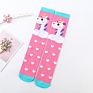 Autumn Fancy Funny Unicorn Cartoon Animal Cotton Stocking Knee High Little Girls Children Kids Socks with Drawing