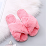 Autumn House Shoes Women Home Slippers Warm Faux Fur Ladies Cross Soft Plush Furry Female Open Toe Shoes