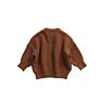 Autumn Newly Baby Girls Solid Color Cardigan Oversized Knit Kids Sweaters