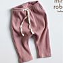 Baby Boys Girls Solid Leggings Toddler Ribbed Pp Pants Little Boy Casual Harems Pants Kids Trousers Bottoming Pant