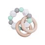 Baby Nursing Bracelets Food Grade Silicone Teether Teething Wood Rattles Toys Baby Teether Bracelets Nursing Toys Gift