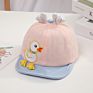 Baby Soft Rim Cartoon Duck Baseball Cap Spring Kids Hats Girls