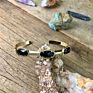 Bd-E1812 11 Kinds Stone Bangles ,Golden Bangles Fine Jewelry for Women Party Gifts,Faceted Oval Beads Charm Bangles