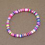 Beach Style Colorful Friendship Bracelet Teen Girls Cute Handmade Rubber Disc Bead Polymer Clay Bracelets Bangles Jewelry