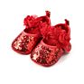 Beautiful 0-1-Year-Old Bow Dress Baby Crib Shoes Princess Girl Toddler Shoes Soft Sole