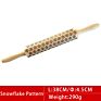 Beech Wood Embossed Rolling Pin Baking Cookies Noodle Biscuit Fondant Cake Cute Dough Pattern Wooden Laser Engraved Rolling Pin
