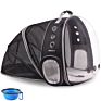 Beikott Transparent Space Capsule Travel Backpack Back Expandable Pet Carrier Backpack Bag for Small Cats Dogs and Birds Pets