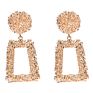 Big Vintage Earrings for Women Gold Color Geometric Statement Earring Earing Hanging Black Yellow Red Jewelry