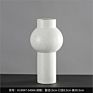 Black Spot White Matte Floor Vase Modern Porcelain Top Vase