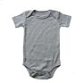 Blank Newborn Baby Girl Boy Clothes 100% Cotton Solid Color Short Sleeve Onesie Bodysuit