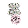Blue Tie Dye Dress Set Kids Girl Girls Clothing Sets Kids Girls Short Set without on Maniking