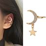 Bohemian Gold Star Leaves Non-Piercing Ear Clip Earrings Simple Cartilage Ear Cuff Jewelry for Women Girl