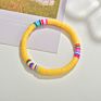Bohemian Polymer Clay Tiny Bead Beach Anklet Handmade Adjustable Colorful Bracelet Vinyl Disc Anklet for Women