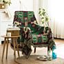 Boho Woven Polyester Cotton Vintage Retro Throw Blanket with Tassel