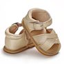 Boutique Solid Woven Leather Baby Sandals for Girls