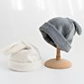 Bunny Ear Knitted Hat Lovely Unisex Rabbit Ear Windproof Knitted Hat for Season