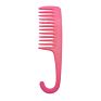 Buy Barber Braiding Large Plastic Resin Curly Widetooth Wide Teeth Tooth Detangling Shower Hair Comb Set with Hook Logo