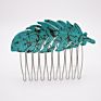 Canyuan Leaves Feathers Hair Combs Decorative Plastic Classical Tortoiseshell Cellulose Acetate Combs