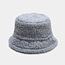 Casual Lamb Hair Fisherman Hat Light Plate Warm Fuzzy Plush Basin Bucket Hat