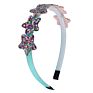 Children Glitter Star Hair Hoop Scallion Powder Star Plastic Headband