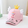 Children's Cartoons Hats Cute Crown Angel Wings Little Bear Caps for Boys Girls Letter Printing Kids Baseball Cap