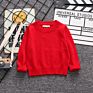 Children's Clothing Kid's Autumn and Solid Color round Neck Pullover Sweater Candy Color Base Shirt Sweater