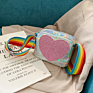 Children's Cute One-Shoulder Laser Bag Love Diagonal Mini Square Bag