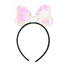 Children's Festival Headband,Double Sided Sequins Bow Girls Hair Band