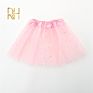 Children's Puffy Skirts Kid Girl Mini Fluffy Tutu Performance Dress Stars Dot Sparkle Print Mesh Skirt Accessories