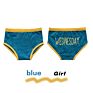 Children's Underwear Boys Girls One Week 7 Days Cartoon Letter Combed Cotton Multi Color Cantrast Color Binding Briefs