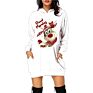Christmas Hoodies Women Long Sleeve Sweatshirt Christmas Printed Pocket Women Sweatshirt Dress Hoodies
