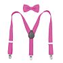 Classic Kids Boys and Girls Printed Polka Dots Suspenders with Bowties for Garments Accessories or Daily Decorations