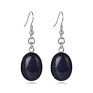 Cliobeads Goldstone Green Aventurine Tiger Eye Gem Stone Earrings Oval Dangle Drop Earrings