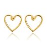 Color-Protected Copper Stud Earring Diy Jewelry Accessories Handmade Material Ring Square Curved Oval Large Geometry