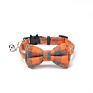 Color Tinkle Jingle Bell Cotton Plaid Pet Bow Tie Collar Bell Cat Dog Bow