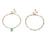 Comiya Female Anklets Foot Jewelry Leg Acrylic Butterfly Double Layers Gold Color Ankle Bracelets for Women Leg Chain
