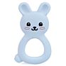 Customized Logo Bpa Free Food Grade Natural Rabbit Silicone Baby Teether Ring