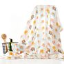 Customized Printing 70% Bamboo 30% Cotton Muslin Baby Swaddle Blanket Newborn Baby Muslin Swaddle