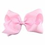 Cute 8 Inch Grosgrain Solid Color Bowknot Hair Bows with Clips Handmade Price Kid Girls Hair Accessories