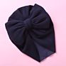 Cute Bear Ear Bowknot Turban Hats Sweet Soft Elastic Caps for Newborn Baby Boy Girls Headwraps