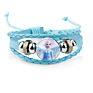 Cute Frozen 2 Princess Bracelets Princess Elsa Bracelet Lovely Cartoon Hand-Woven Cowhide Bracelet for Kids Girls