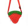 Cute Fruit Messenger Bag Fidget Toys Push Bubbles Silicone Purse Stress Relief Toys