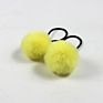 Cute Little Girls' Pompom Hair Ties Faux Fur Pom Pom Elastic Hairband Hair Ropes Hair Accessories