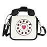 Cute Telephone Pu Leather Mini Purses Crossbody Bag Lady Shoulder Messenger Bag