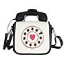 Cute Telephone Pu Leather Mini Purses Crossbody Bag Lady Shoulder Messenger Bag