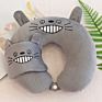Cute Toy Cat Pattern Travel Pillow with Eye Mask Cartoon U Type Pillow Cotton Neck Care Flight Car Pillow Airplane Office Nap